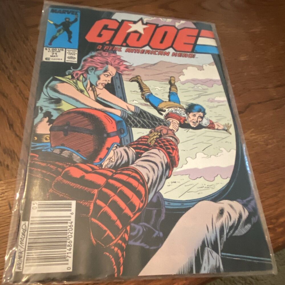 G.I. JOE MARVEL COMIC BOOK #71 VERYGOOD 1988 VINTAGE COLLECTOR PLASTIC PROTECTOR